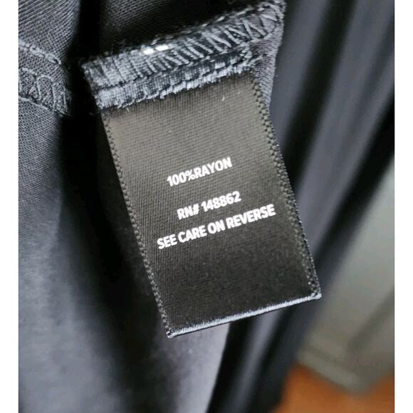 TORRID GOTH BOHO BLACK MAXI CHALLIS TRAPEZE DRESS SLEEVELESS 2 2X XXL 18 20 - Picture 9 of 10